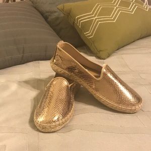 Super Cute Gold Espadrilles!
